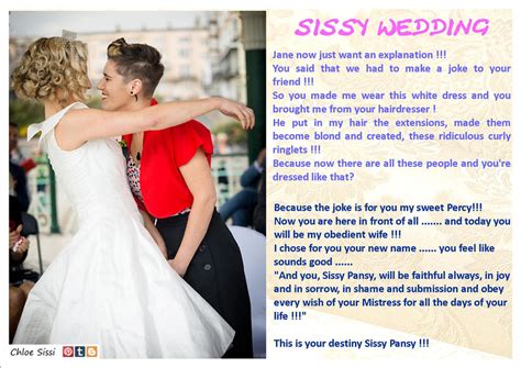 The feeling of wearing a lovely <b>wedding</b> dress, getting a full makeover & experience the sensation of being a bride will make any crossdresser feel very beautiful & feminine. . Sissy wedding stories
